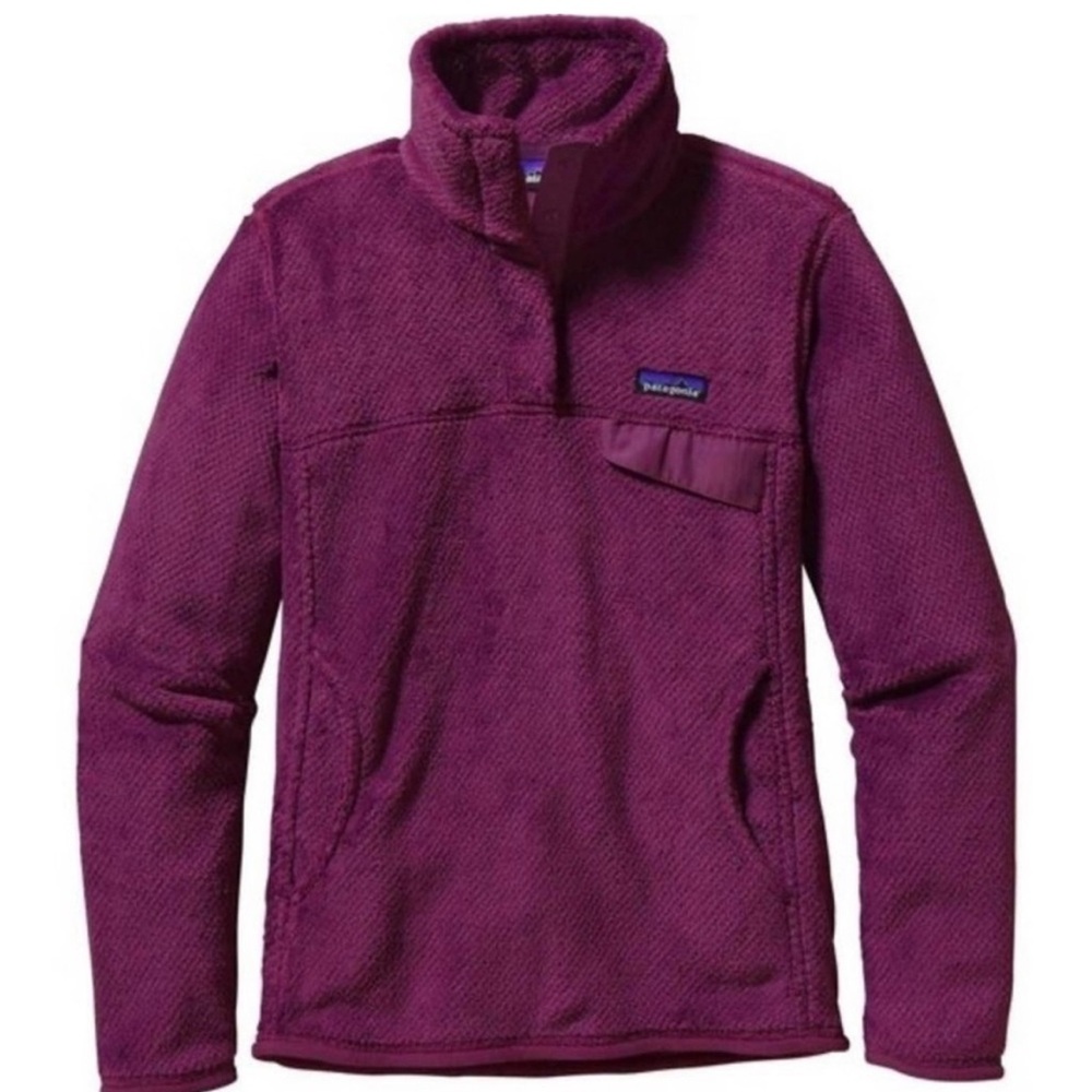 Patagonia Re-Tool Snap-T Fleece Pullover Purple Fleece Size S